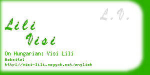 lili visi business card